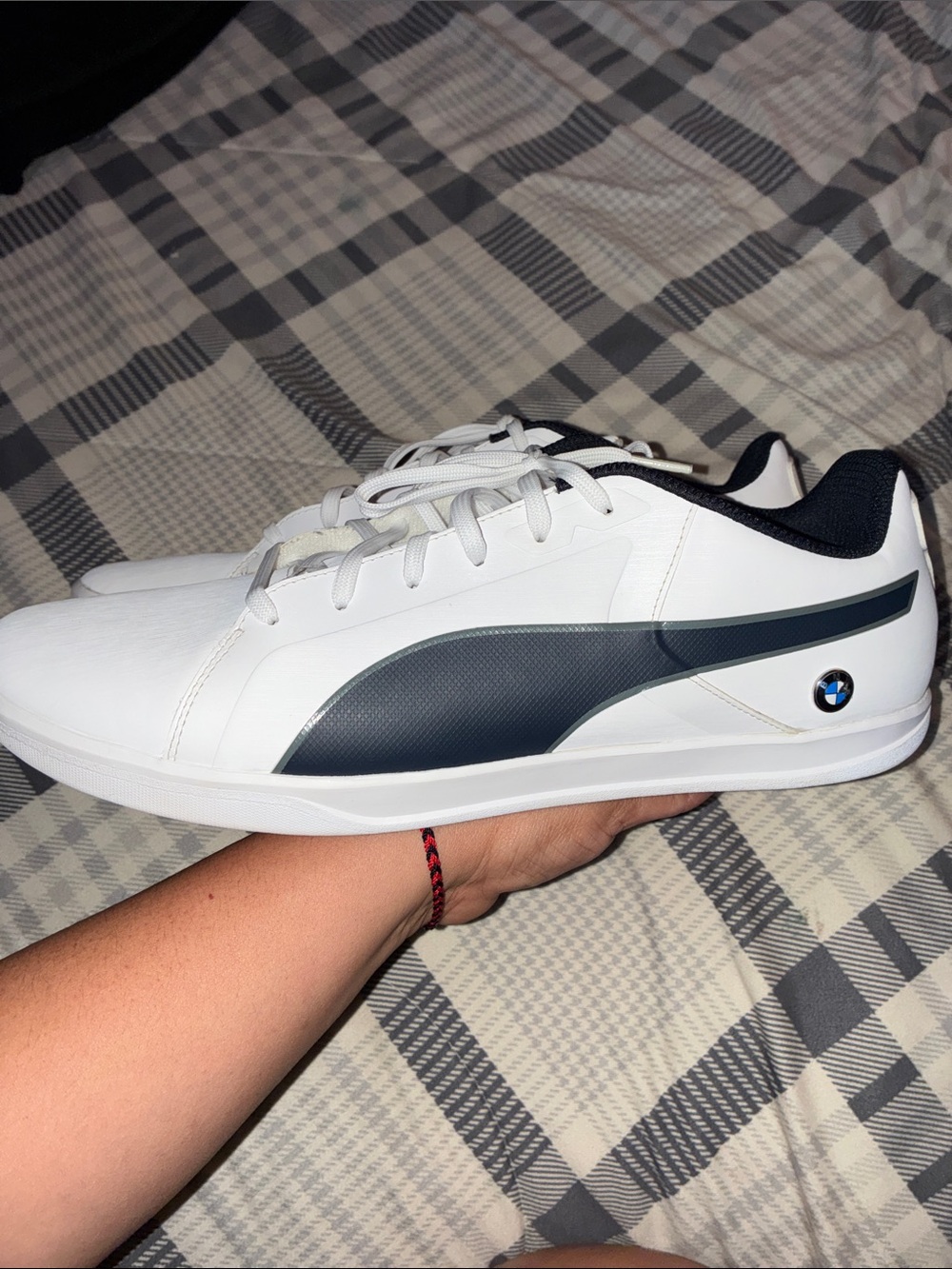 Puma Men’s White & Navy BMW Motorsport Low-Top Sneakers